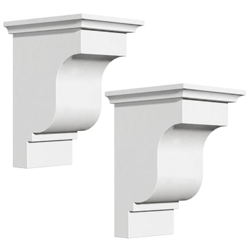 2 Pcs Unfinished Paintable Corbels, 3 1/2 W x 5 D x 7 Inch H