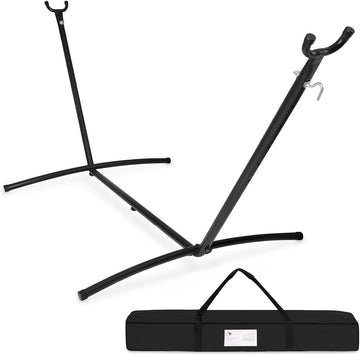 Portable Hammock Double Stand | No Hammock | Sturdy Steel Construction | 400lbs Max Load | Height Adjustable | Double