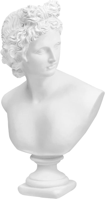 12.6in Greek Statue of Apollo, Classic Roman Bust Greek Mythology Sculpture Decor