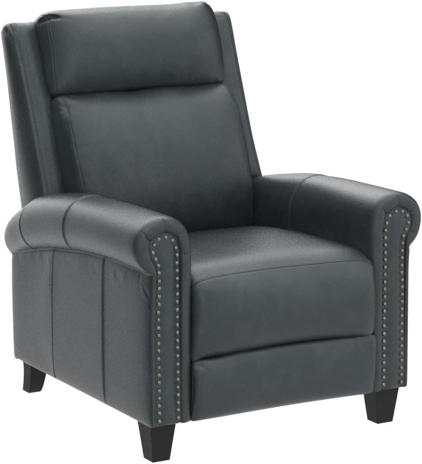 Leather Recliner Chair, Classic and Traditional Push Back Recliner Chair with Comfortable Arms and Back Bedroom
