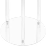 3 Arms Clear Acrylic Candlesticks Holder 6PCS 29.92" Tall Candelabra Candle Holder, Weddings, Receptions, Birthdays