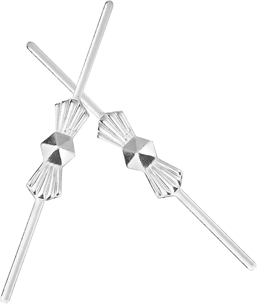 Chandelier Bow Pin 40mm Chandelier Crystal Connectors Clips Pin Silver Butterfly Pendant Lamp Replacement Parts 200PCS