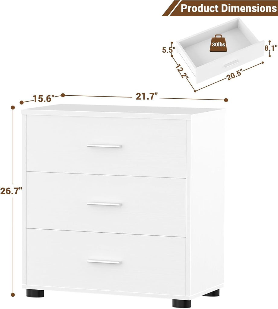 Closet Drawers Set of 2, Wood Closet Organizers and Storage with 3 Drawers, Closet Drawers Organizer System