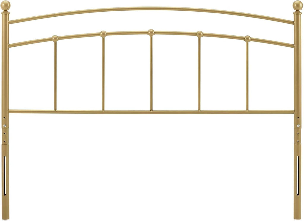 Abigail King Metal Headboard in Gold
