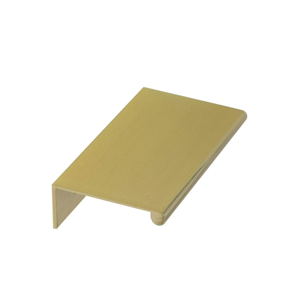 #3306-3 in. Brand Back Mount Finger Edge Pull, Brushed Brass