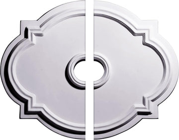 21 1/4"W x 17 3/8"H x 3 1/2"ID x 1"P Waltz Ceiling Medallion, Fits Canopies up to 4-1/2", 2 Piece