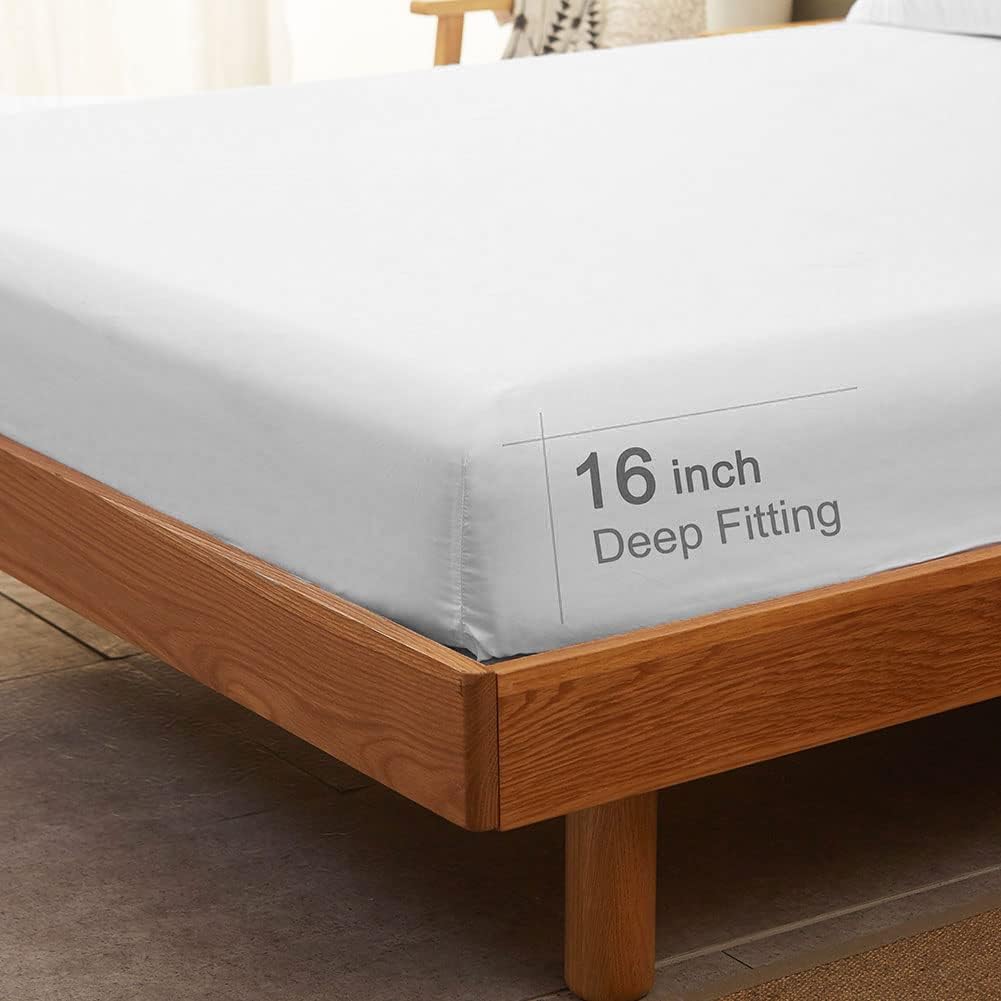 Bed Sheet Set Super Soft Microfiber 1800 Series Luxury Egyptian Sheets 16-Inch Deep Pocket Wrinkle and Hypoallergenic-4 Piece