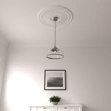 Oakleaf Ceiling Medallion, 29 1/8"OD x 3 5/8"ID x 1"P (Fits Canopies up to 6 1/4"), Factory Primed