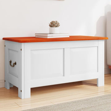 Large Storage Chest with Gas Lift Lid, Retro Solid Acacia Wood Trunk, Decorative Organizing Box , and Hallway, Brown