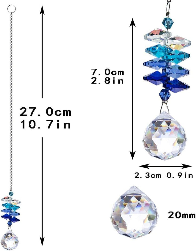 4PCS Crystal Prisms Suncatchers Hanging Sun Catchers for Window Indoor - Rainbow Maker Suncatchers Crystals Ball