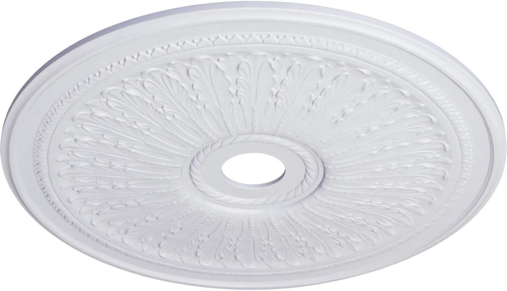 Oakleaf Ceiling Medallion, 29 1/8"OD x 3 5/8"ID x 1"P (Fits Canopies up to 6 1/4"), Factory Primed