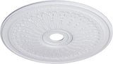 Oakleaf Ceiling Medallion, 29 1/8"OD x 3 5/8"ID x 1"P (Fits Canopies up to 6 1/4"), Factory Primed