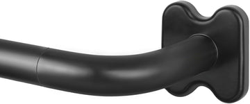 Black Wrap Around Curtain Rods, Blackout Curved Drapery Rod | 3/4 Inch Diameter, Room Darkening Design