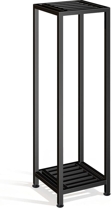 Plant Stand Indoor Outdoor, 41'' Tall Wrought Iron Plant Stands, Heavy Duty | 2 Tier Metal Pedestal Stand Decorative