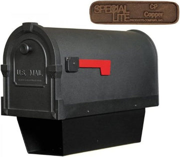 Savannah Curbside Mailbox with Paper Tube - Copper Aluminum Mailbox for Post Mount