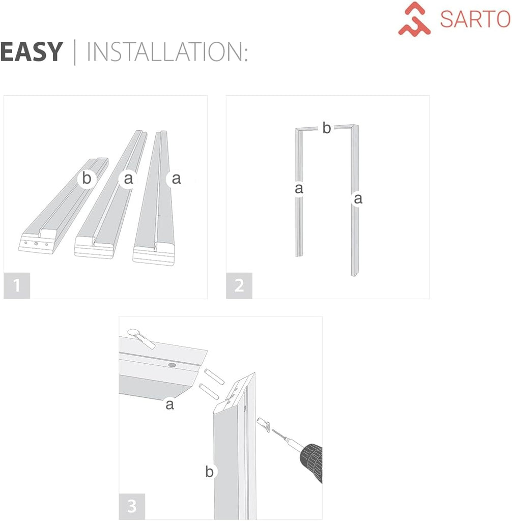 Quadro 4522 | Double Swing Interior French Doors with Glass, MDF, Hardware Included, 72x80, White, M