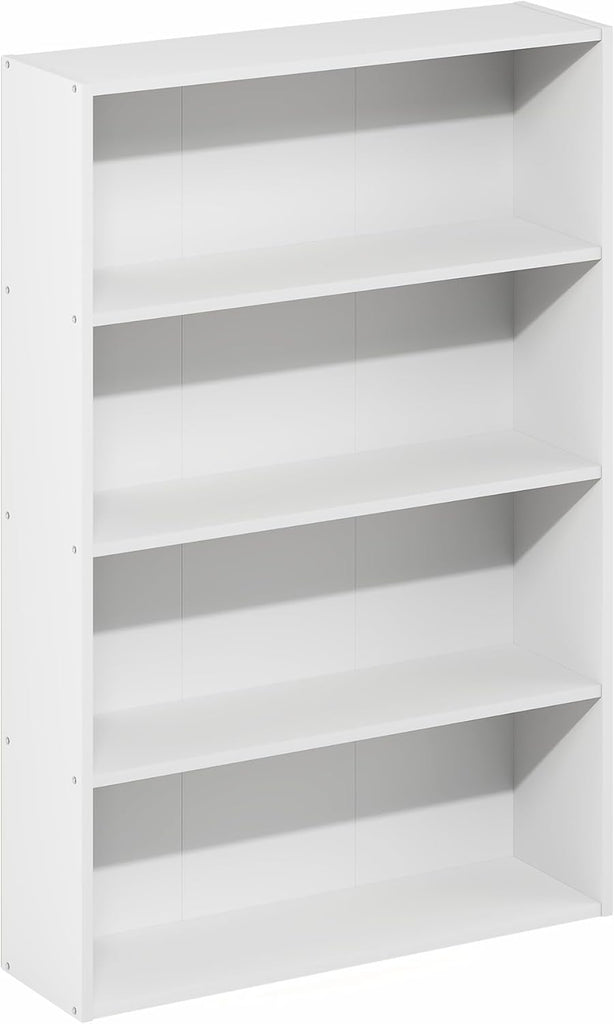 Basic Book Shelf, 4-Tier Bookcase with Open Shelf, Bookshelf, Cube Storage Organizer, 6 x 24 x 35, White