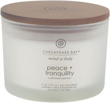 Scented Candle Peace + Tranquility (cashmere jasmine) 3-Wick Coffee Table Jar - Set of 11