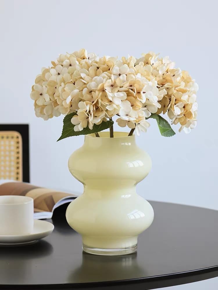 6Pcs 13" Cream Silk Hydrangea Artificial Flowers