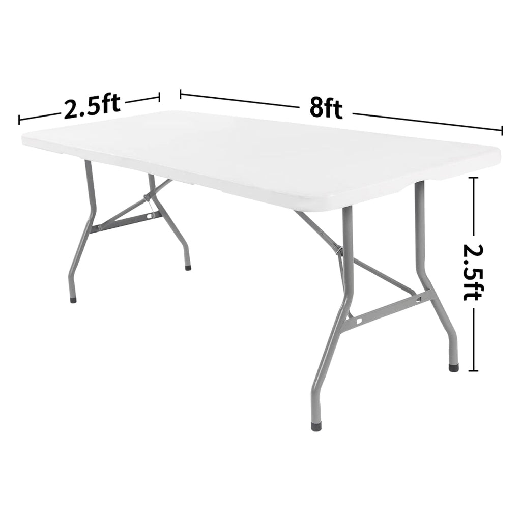 8FT Spandex Table Cover Rectangular Stretch Spandex Tablecloth (Champagne, 8FT)