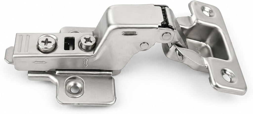 20-Pack Inset Frameless Soft Close Hinges - 110° 3D Adjustable, Clip-On Concealed European Hinges with Screws Cabinets