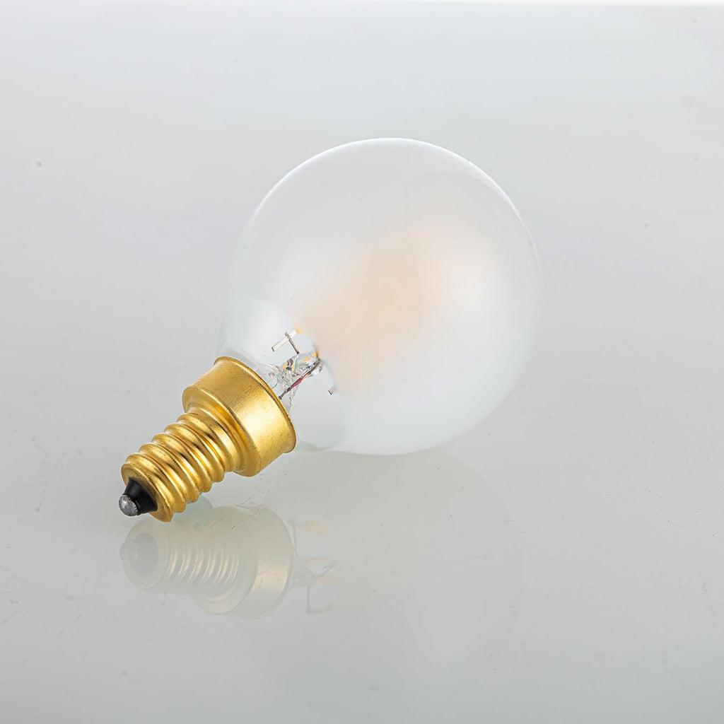 G16.5 Light Bulb 40 Watt Equivalent E12 Candelabra Base Globe LED Bulbs, E12 LED Globe Bulb Dimmable 4W 2700K Warm (6 Pack)