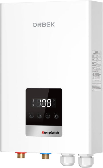 18kW Tankless Water Heater Electric, ORBEK Instant On Demand Hot Water Heater 240V, Up to 4.17 GPM