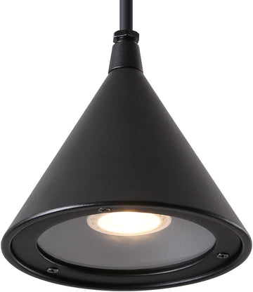 Outdoor Pendant Light for Patio - IP44 Waterproof Aluminum GU10, Black Hanging Light 4.9ft - Ideal for Garden, Porch