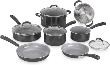 11-Piece Nonstick Cookware Set, Ceramica XT, Black, 54C-11BK