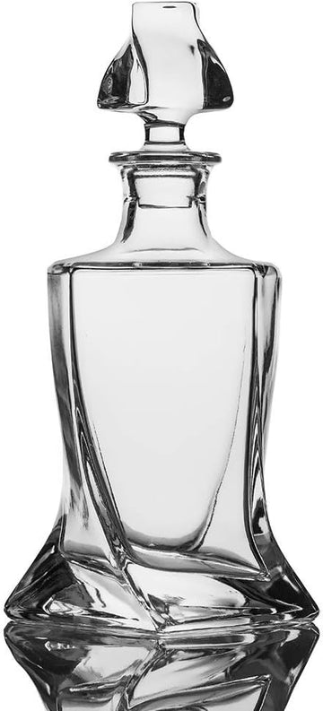Whiskey Decanter 26 oz Twisted Shaped with Glass Stopper
