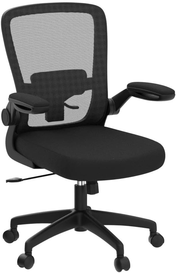 Ergonomic Desk Chair Breathable Mesh Chairs Adjustable High Back Lumbar Support Flip-up Armrests, Executive Rolling