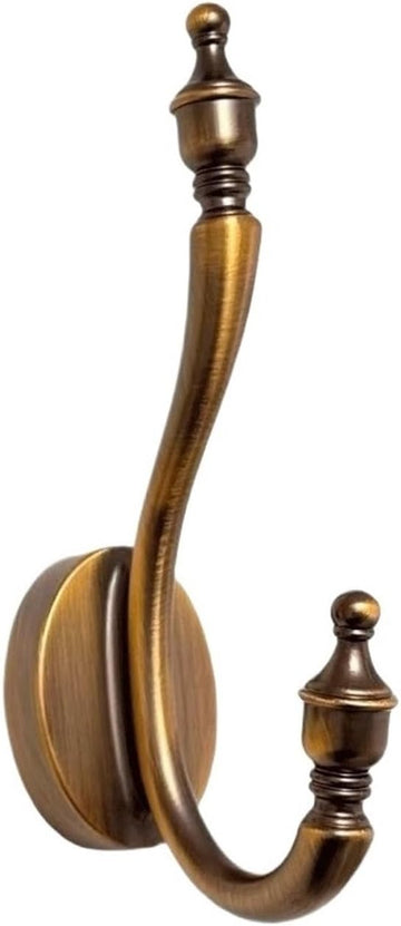 Decorative wall Hooks Vintage-Style Wall-Mounted Coat Rack, Door Hooks, Wardrobe, Brushed Brass