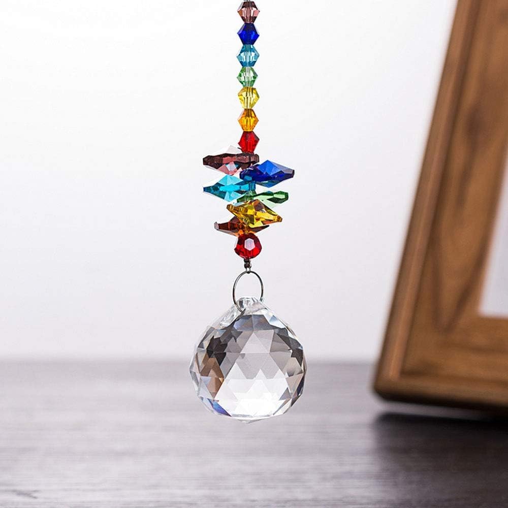 12 Pcs Crystal Ball Prism Suncatcher 30mm Rainbow Pendants Maker - Clear Glass Crystal Ball Prism