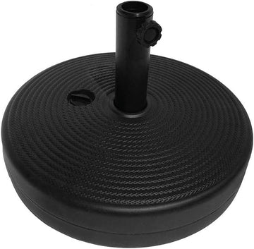 17L Round 18" Water/Sand Fillable Patio Outdoor Umbrella Base Stand w/Handle Carrier - Backyard Expressions