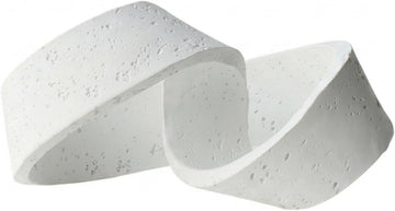 Abstract Sculpture Matte Loop Sculpture Minimalist Tabletop Ornament for Shelf, White, 27 17 19cm