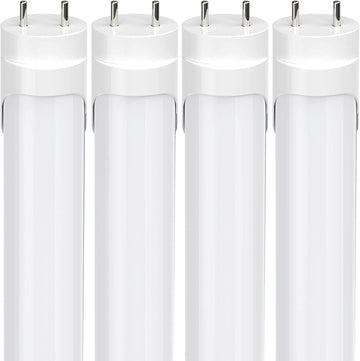 Dimmable T8 LED Type B Light Bulbs 4 Foot, 5000K, 24W 3120+LM, 4-Pack