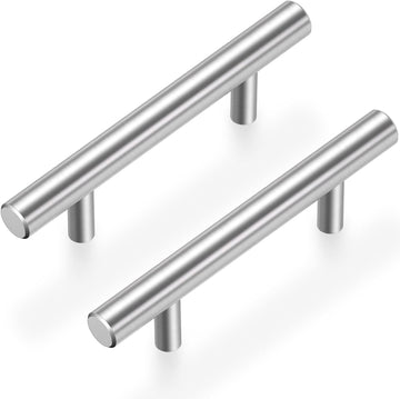 30 Pack Brushed Nickel Cabinet Handles 3 Inch Hole Center Drawer Pulls Stainless Steel Cabinet Pulls Silver Kitchen