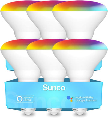 BR30 Smart Flood Light Bulbs, Color Changing LED Recessed WiFi Bulb, 8W RGBCW, Dimmable, 650 Lumens, Compatible with