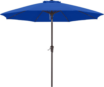 9FT Outdoor Patio Umbrella, 8 Ribs Table Umbrella w/Crank for Easy Set Up, Suitable (Turquoise)