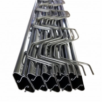 Spring Wire & Lock Channel - (10 Pack) - Steel 6.5 ft Spring Lock Track & U-Channel Bundle for Greenhouse Plastic