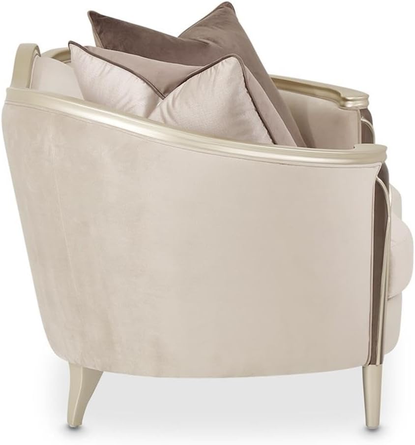 Villa Cherie Velvet Loveseat in Porcini/Hazelnut Brown