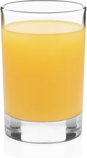 Fruit Juice Glasses, Heavy Base Glass Drinking Glasses Set of 8, Breakfast Juice Cups, Everyday Clear Drinking Glass