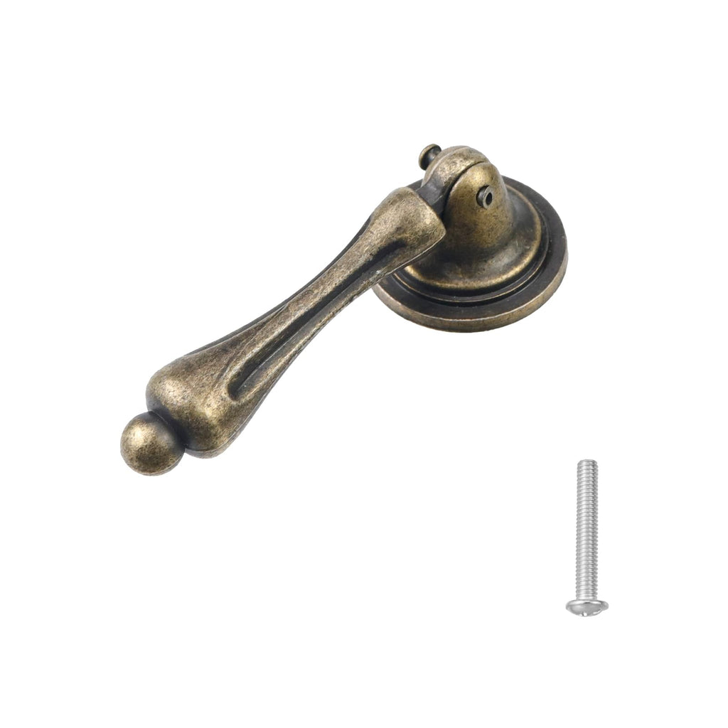 Cabinet Tear Drop Pull Handle, Antique Bronze, 8 Pcs