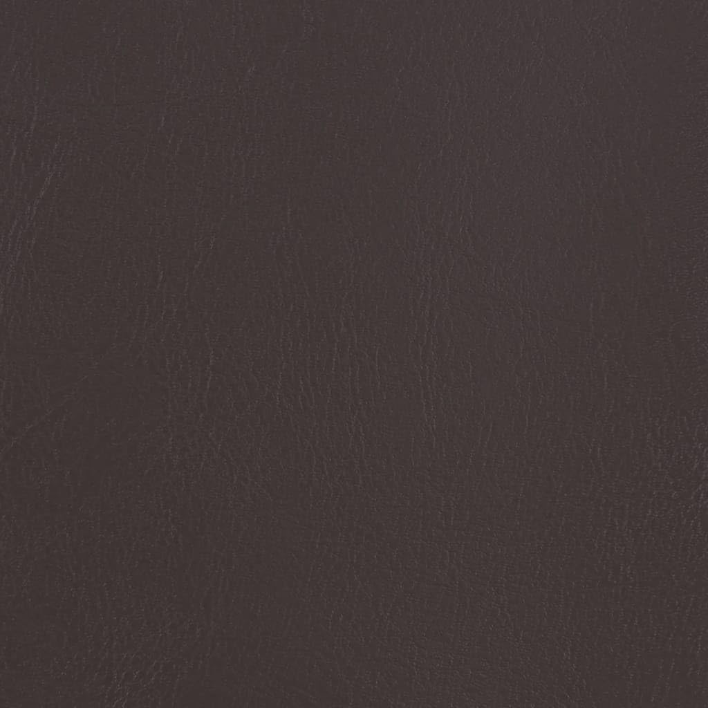 Modern Lounge Chair and Ottoman — Brown Faux Leather