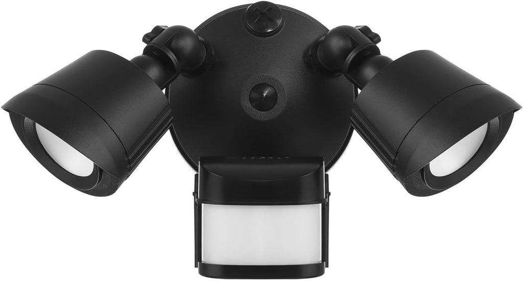 Lighting Assets 4-FLOOD-MS-A2-3000K-BK Outdoor Flood Light with Motion Sensor Covers 270°, Integrated LED 2-Light 44