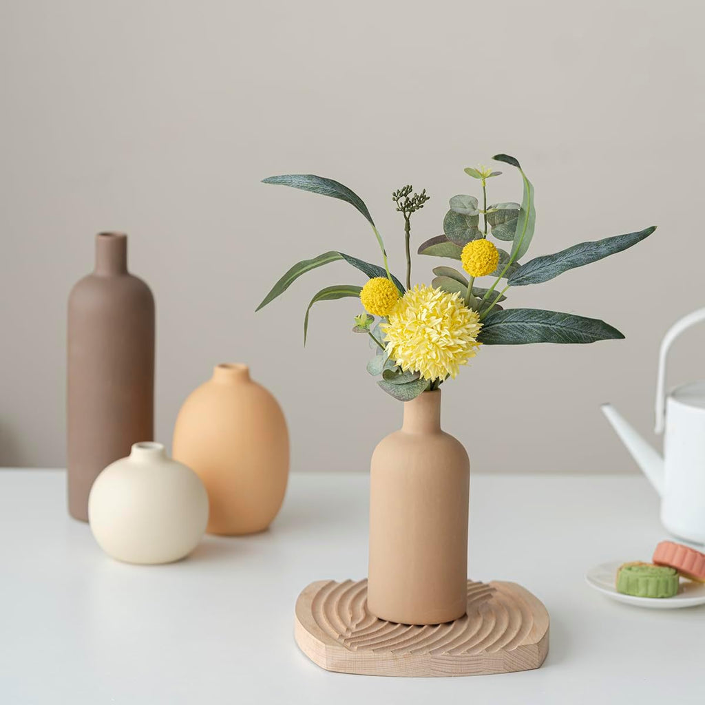 Modern Ceramic Vase Set, Neutral Colors, Decorative Vases
