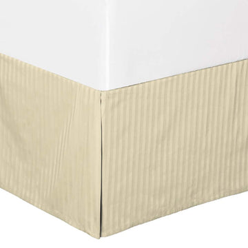 Luxury Pleated Bed Skirt with Split Corners - 20 Inch Tailored Drop - Pleated Dust Ruffle - 600-TC Pima Cotton