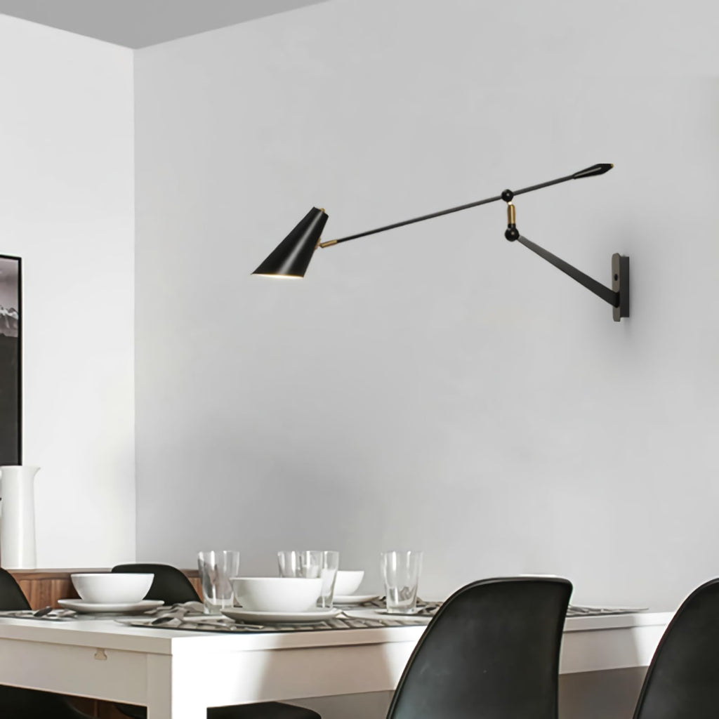 Adjustable Directional Plug in Swing Arm Wall Sconce, E26 Base