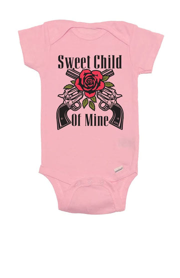 Sweet Child Of Mine - Short Sleeve Baby Infant Bodysuit - Boy/Girl