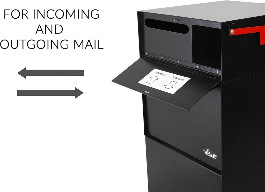 Full Service Vault DVCS0015 Secure Curbside Mailbox/Package Drop with Locking Letterbox (Black)